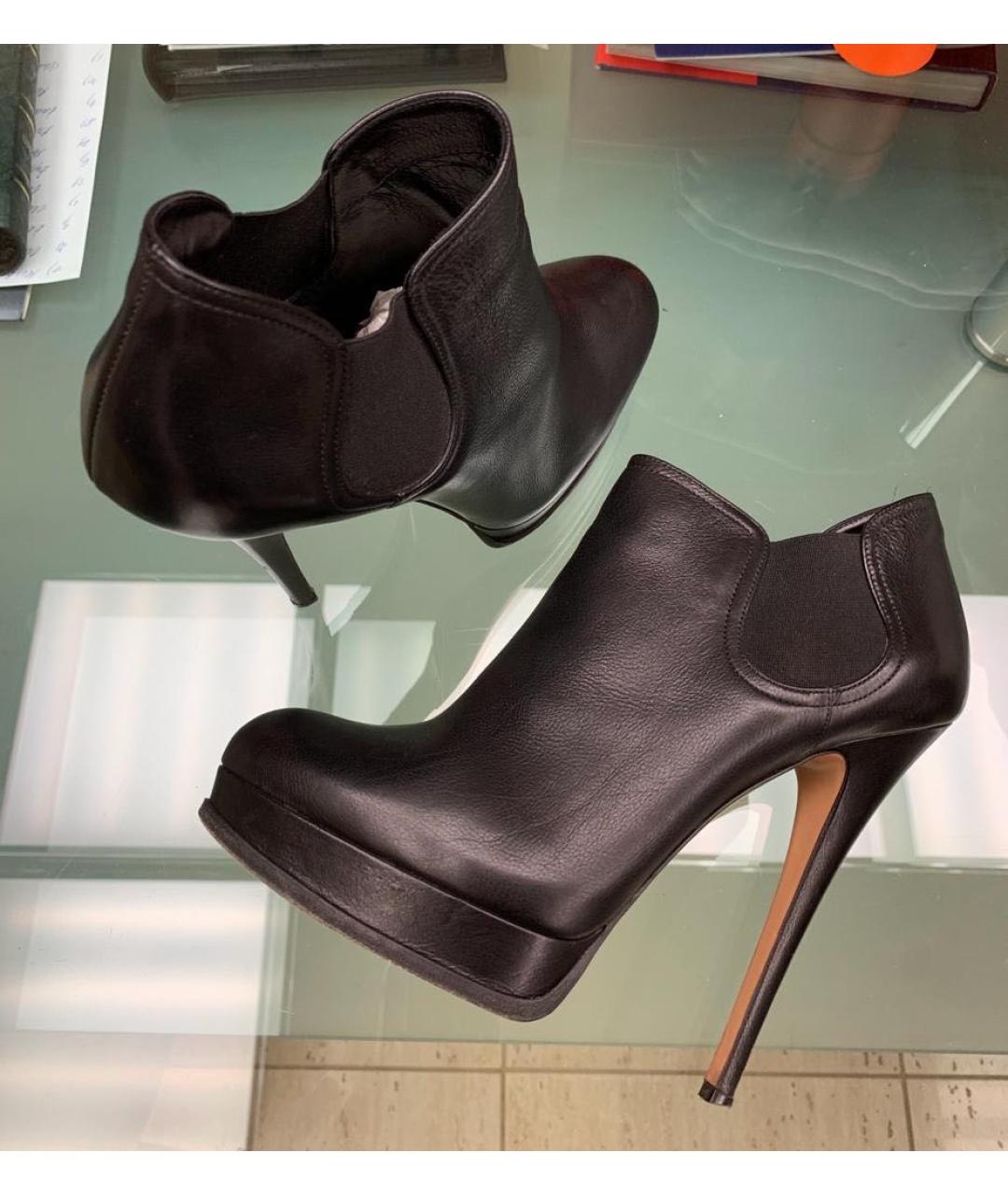 CASADEI Черные кожаные ботильоны, фото 6