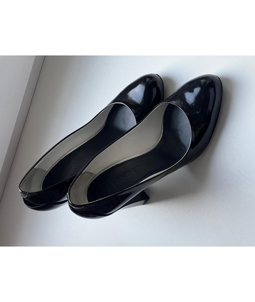 JIL SANDER Черные туфли из лакированной кожи, фото 4