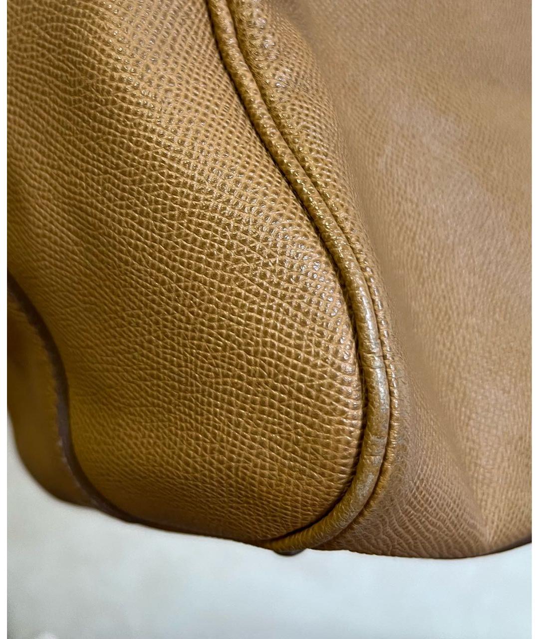 DOLCE&GABBANA Коричневая кожаная сумка тоут, фото 5