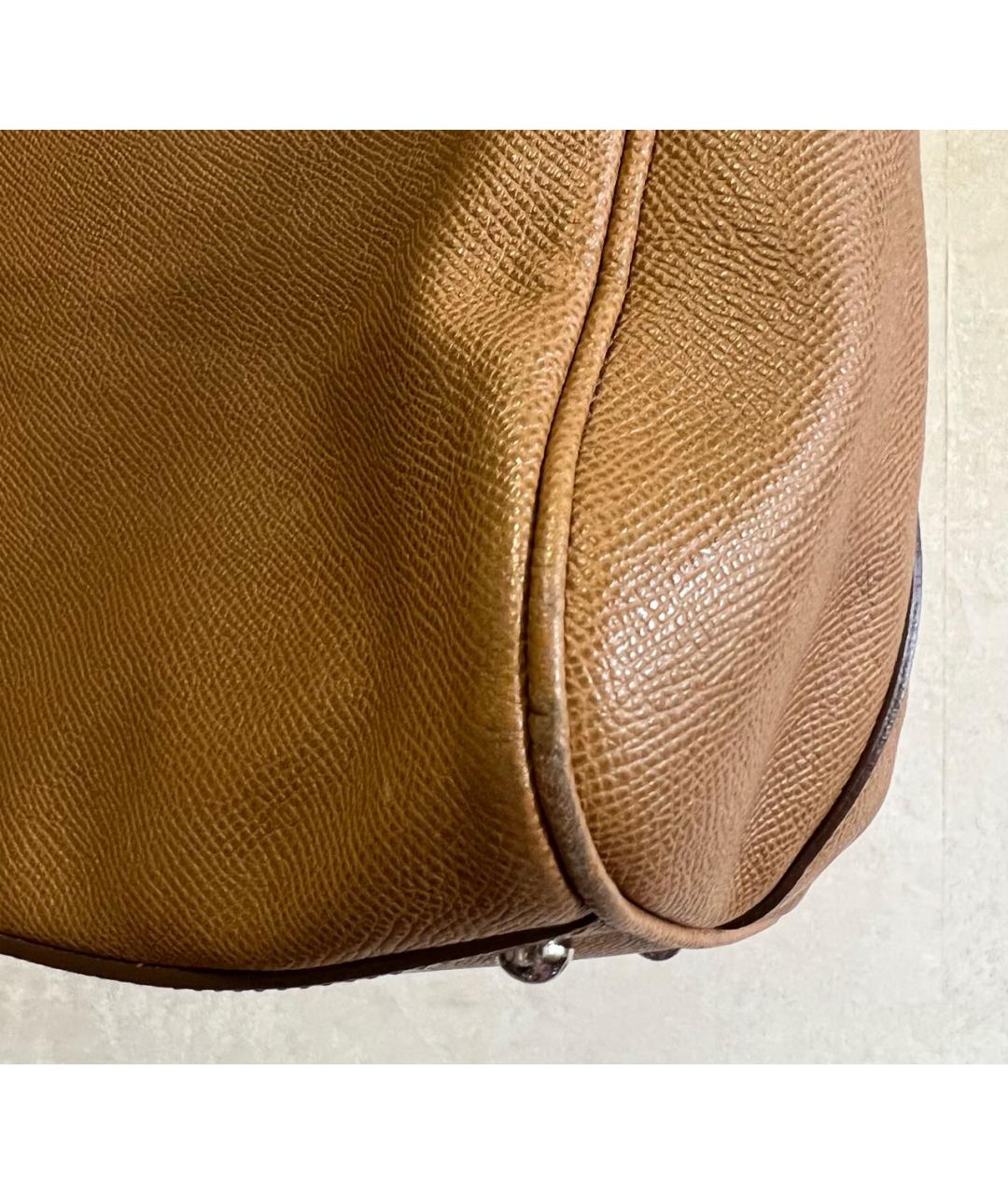 DOLCE&GABBANA Коричневая кожаная сумка тоут, фото 7