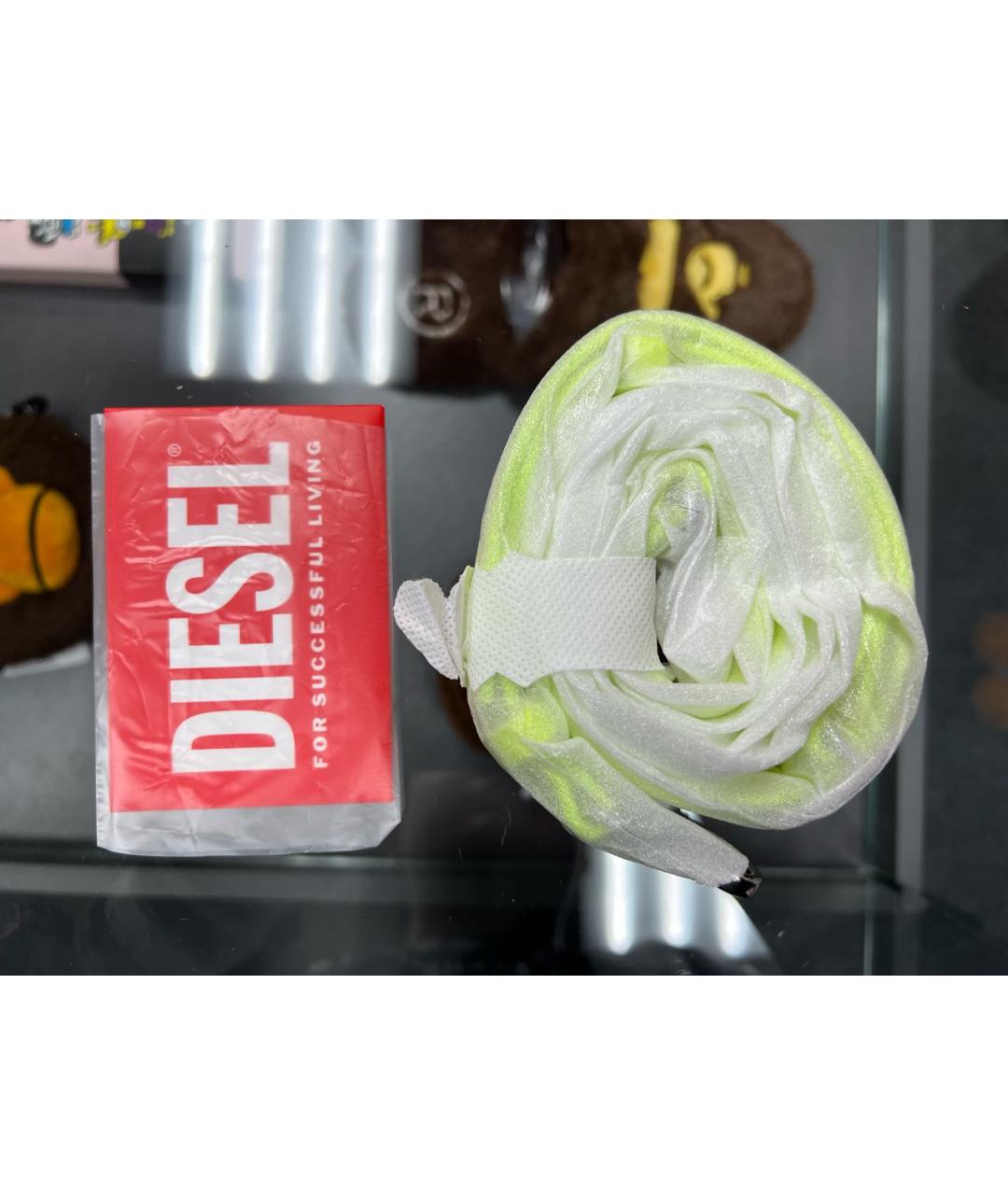 DIESEL Салатовая кожаная сумка с короткими ручками, фото 5