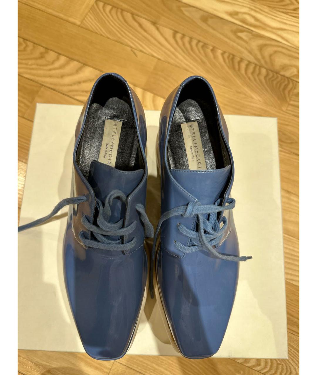 STELLA MCCARTNEY Голубые ботинки из лакированной кожи, фото 3