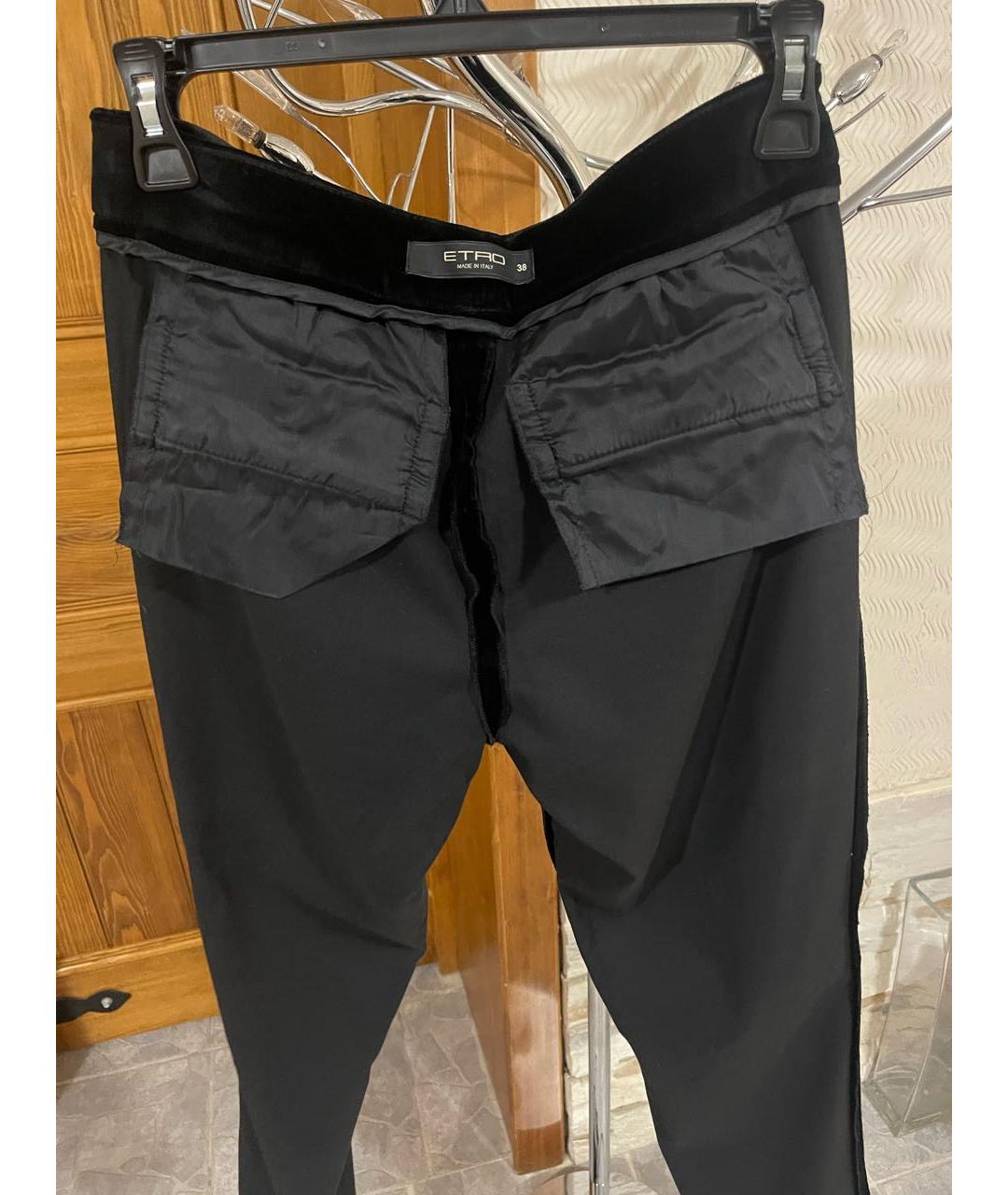 ETRO Черные велюровые брюки узкие, фото 4