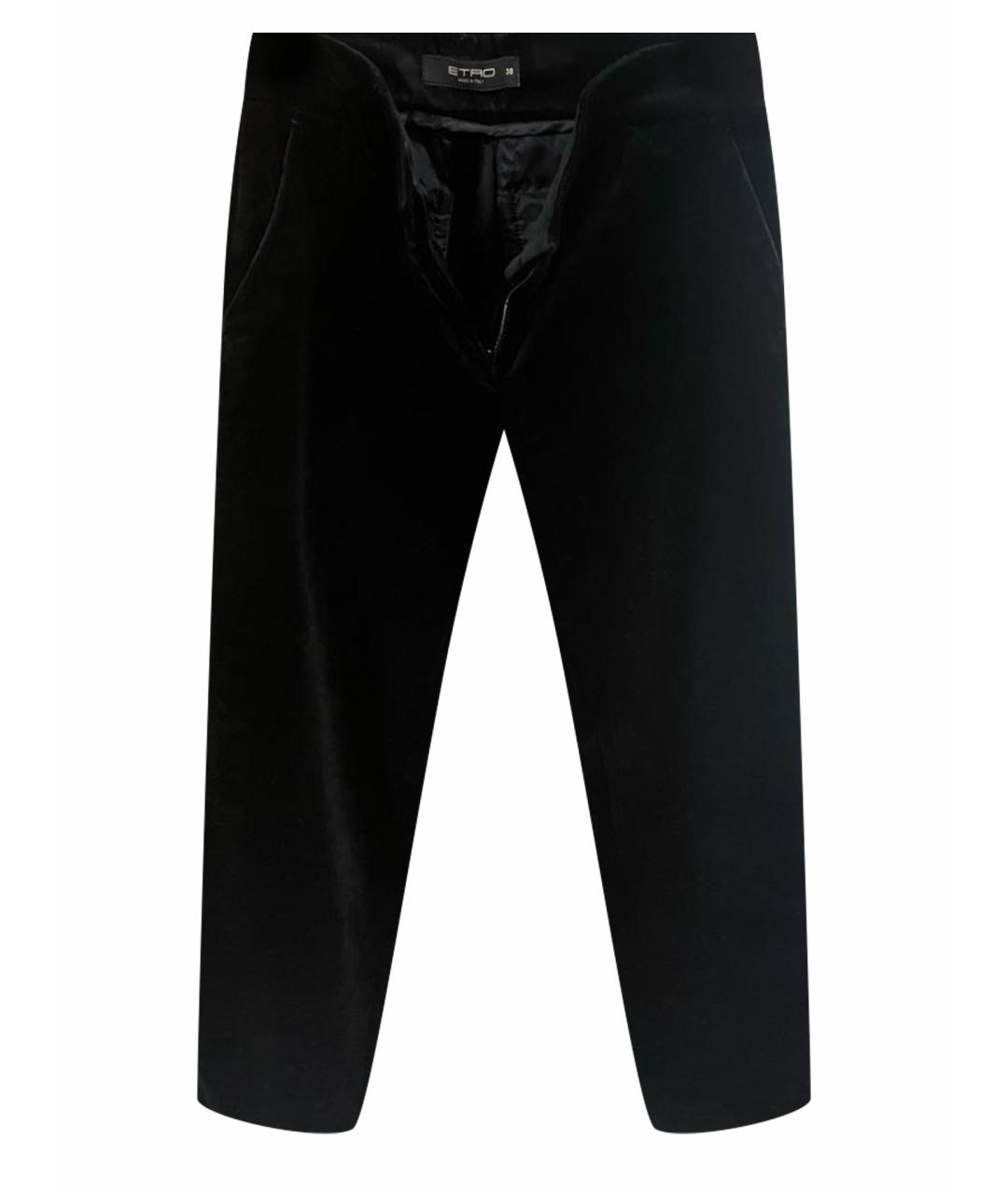 ETRO Черные велюровые брюки узкие, фото 1