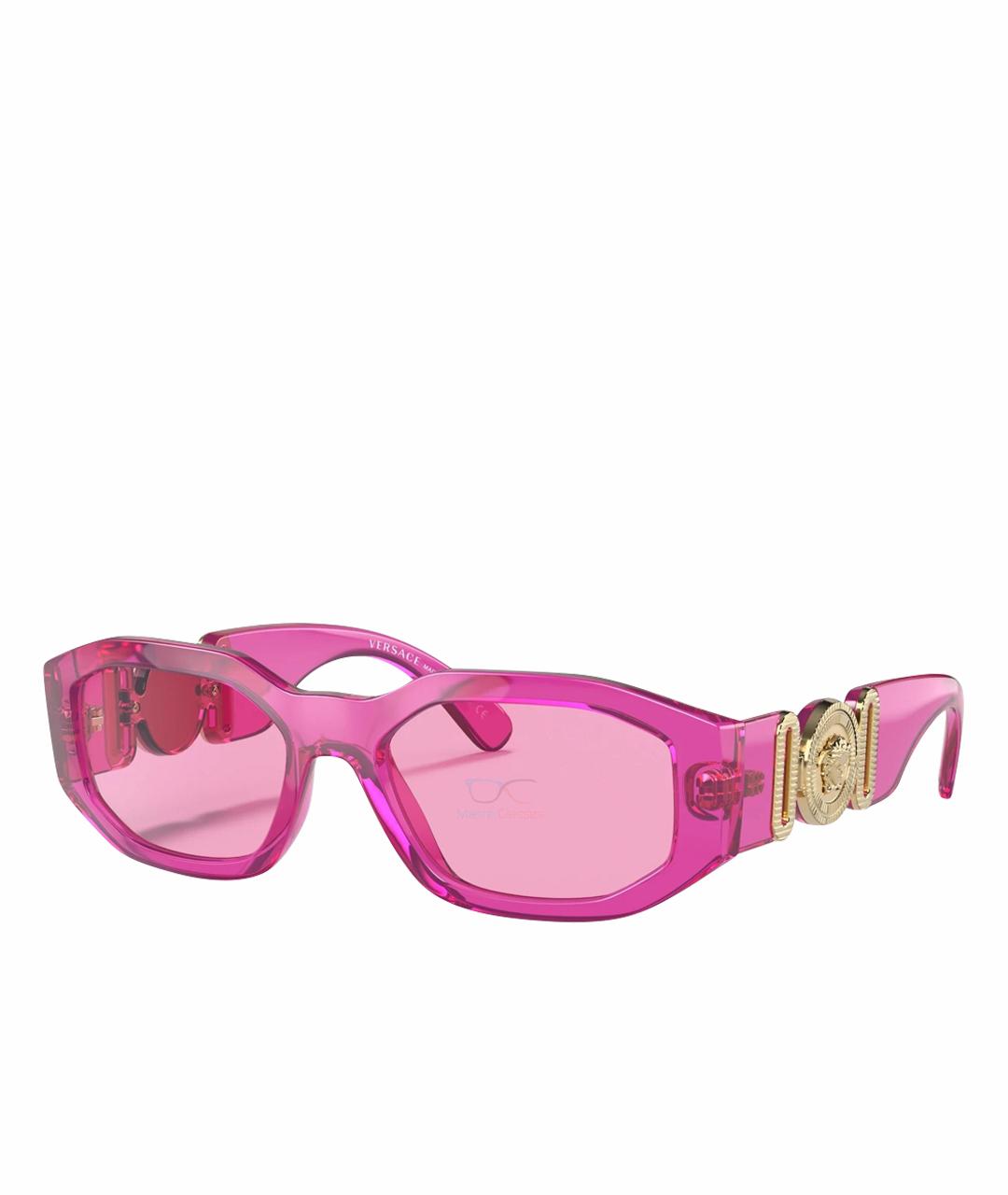 VERSACE Розовые пластиковые солнцезащитные очки, фото 1