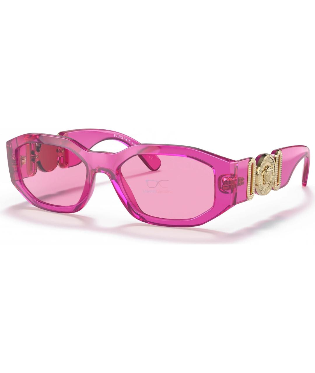 VERSACE Розовые пластиковые солнцезащитные очки, фото 9
