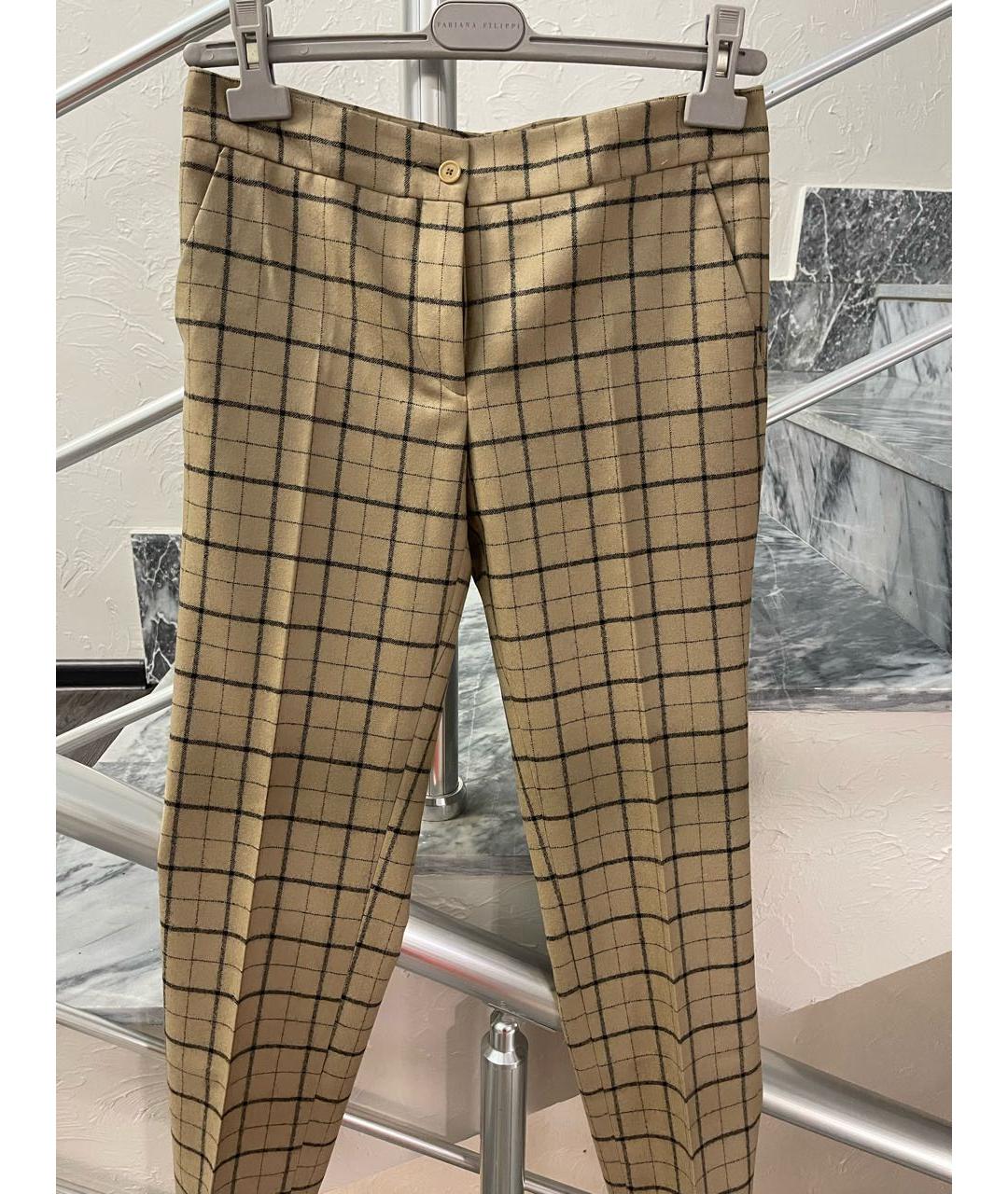 ETRO Бежевые шерстяные брюки узкие, фото 5