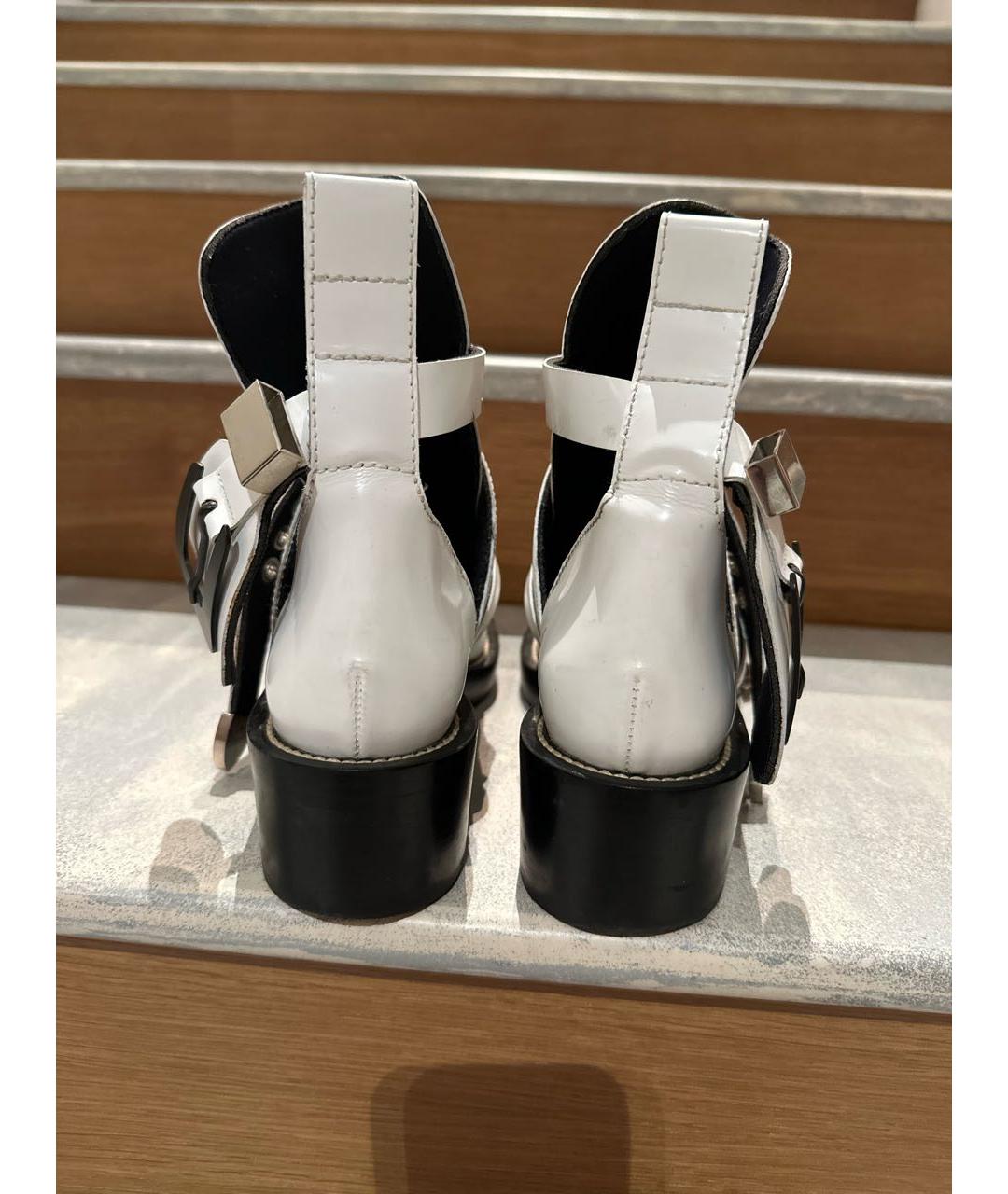 BALENCIAGA Белые кожаные ботинки, фото 4