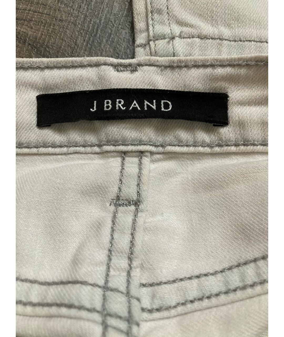 JBRAND Белые хлопко-полиэстеровые джинсы слим, фото 6