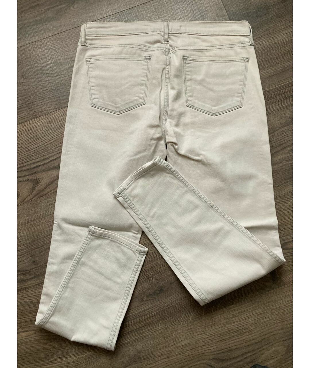 JBRAND Белые хлопко-полиэстеровые джинсы слим, фото 4