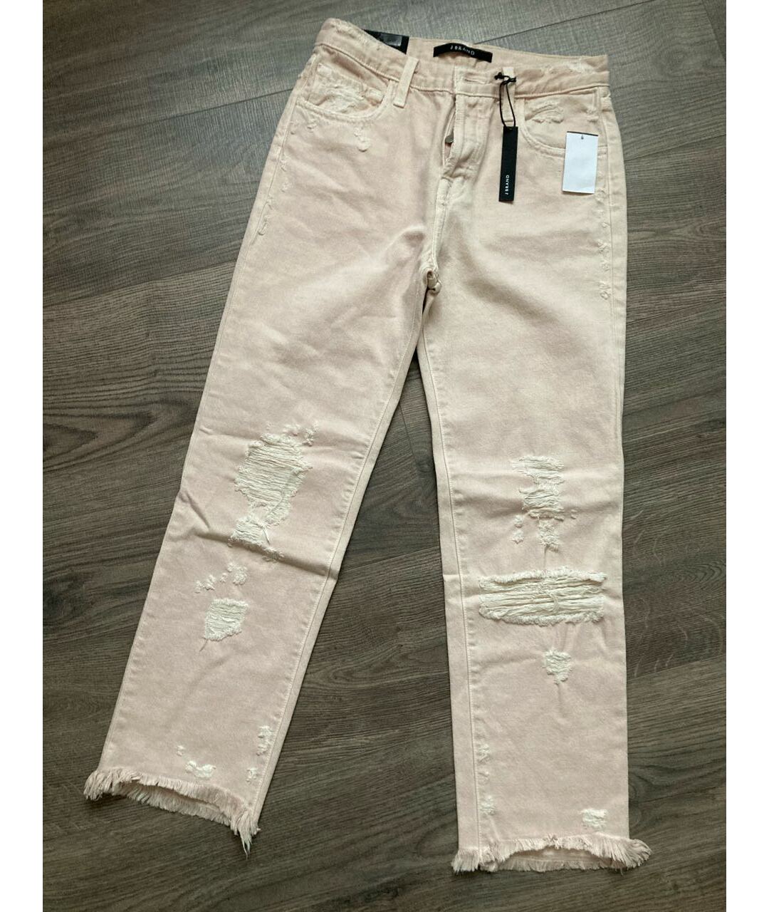 JBRAND Розовые хлопковые прямые джинсы, фото 8