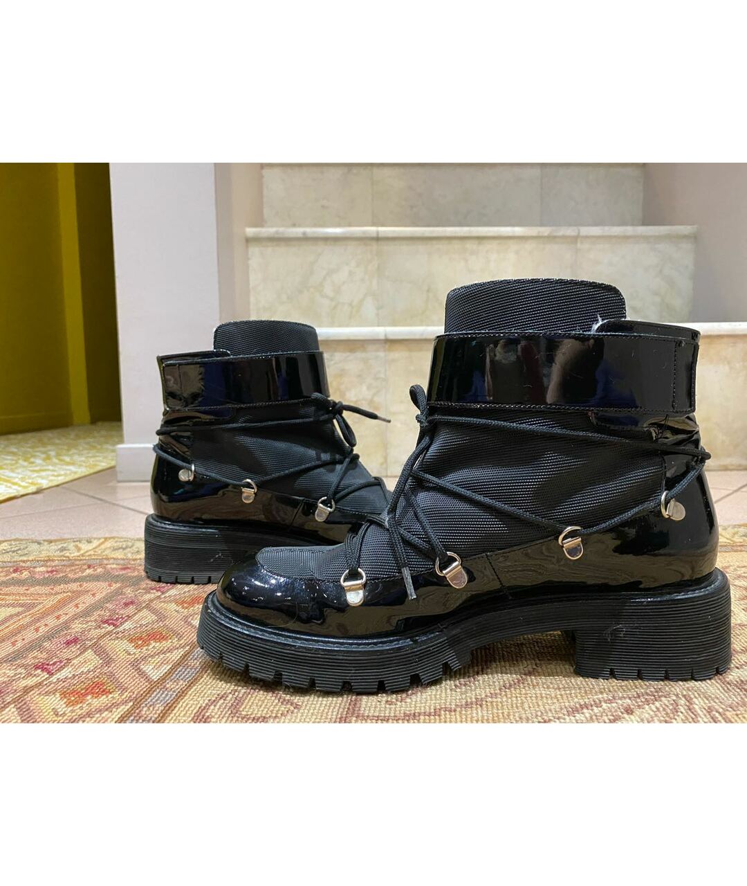 VICINI Черные ботинки из лакированной кожи, фото 5