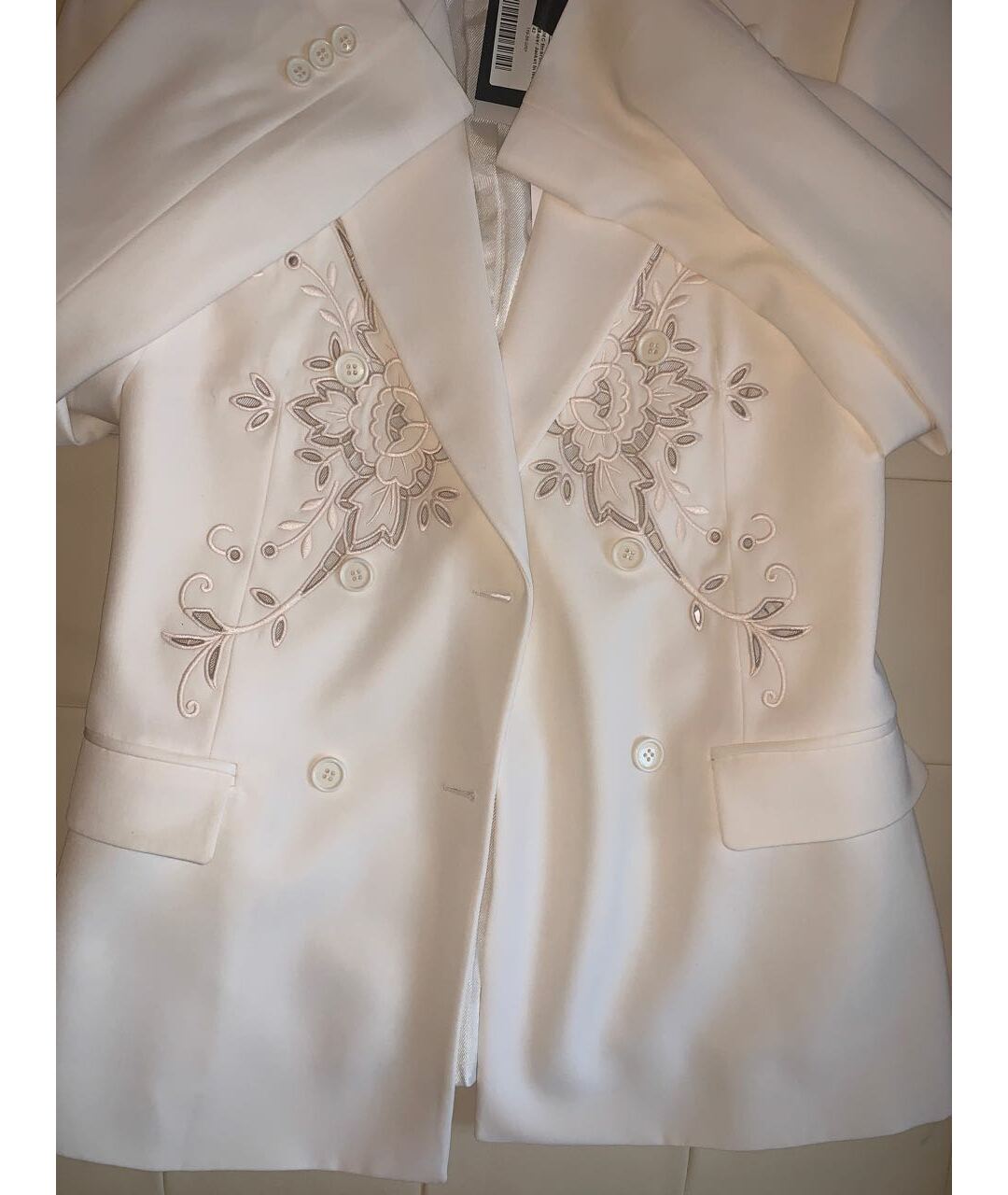 STELLA MCCARTNEY Белый шерстяной жакет/пиджак, фото 8