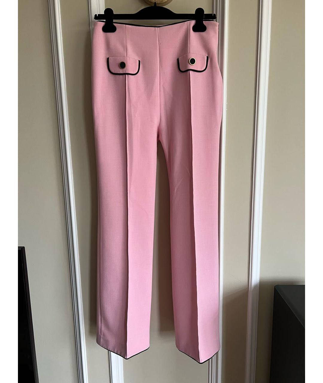 GEORGE KEBURIA Розовый шерстяной костюм с брюками, фото 3