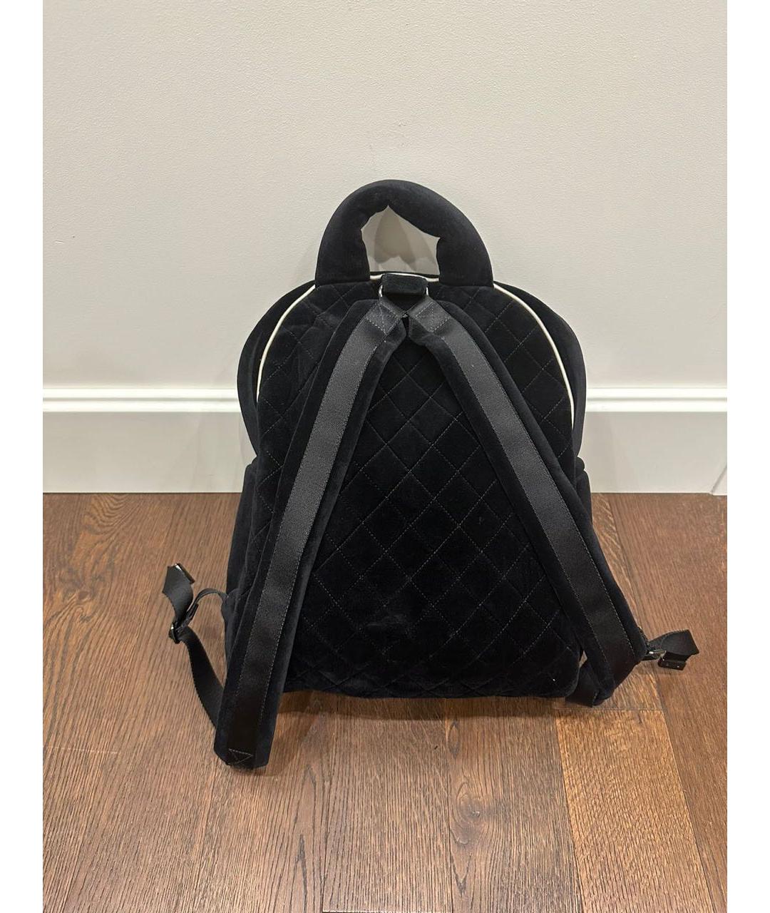 CHANEL PRE-OWNED Черный замшевый рюкзак, фото 2