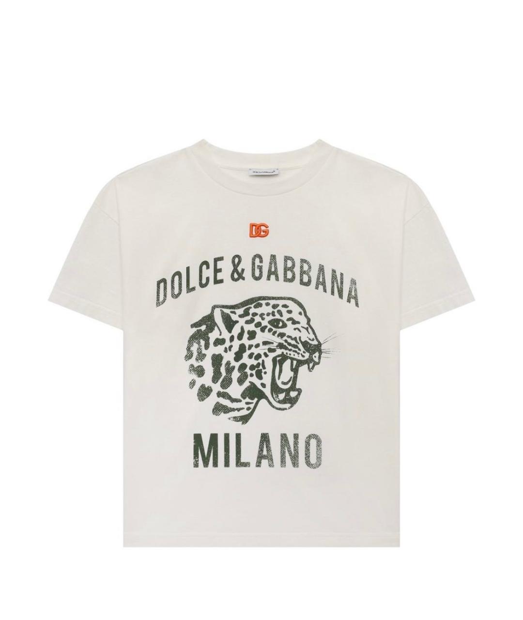 DOLCE&GABBANA Белая хлопковая детская футболка, фото 1