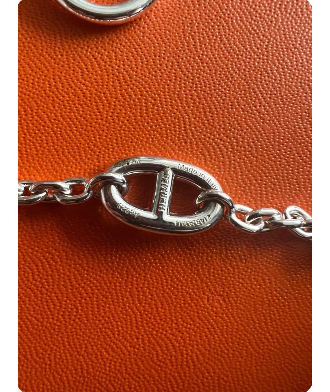 HERMES Серебряное серебряное колье, фото 4