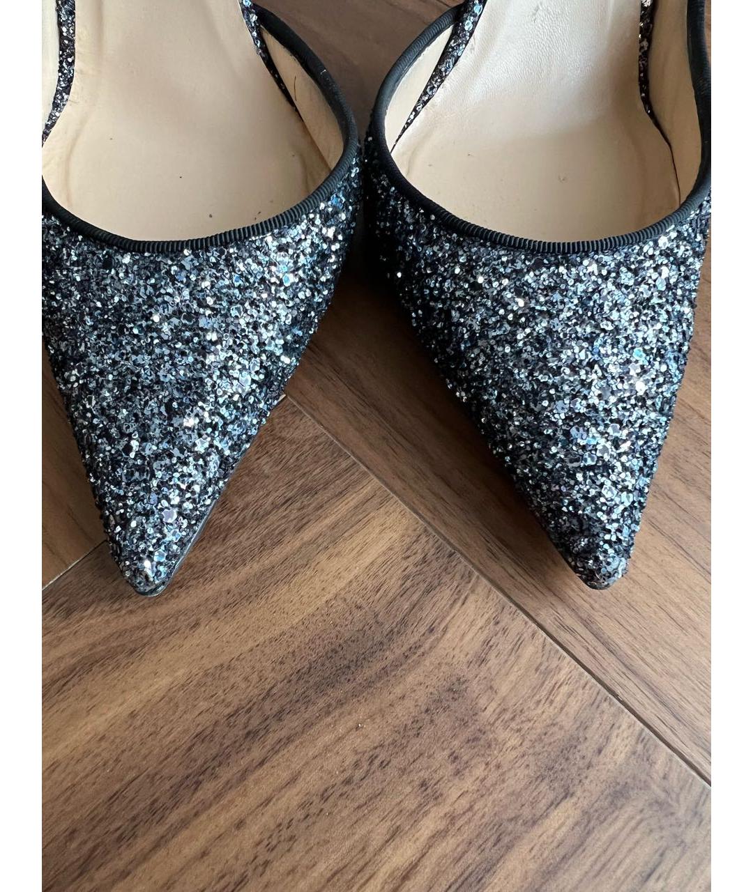 CHRISTIAN LOUBOUTIN Серебряные кожаные туфли, фото 5