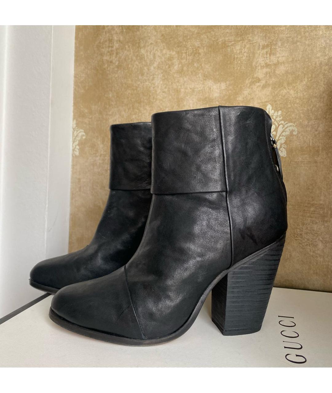 RAG&BONE Черные кожаные ботильоны, фото 2
