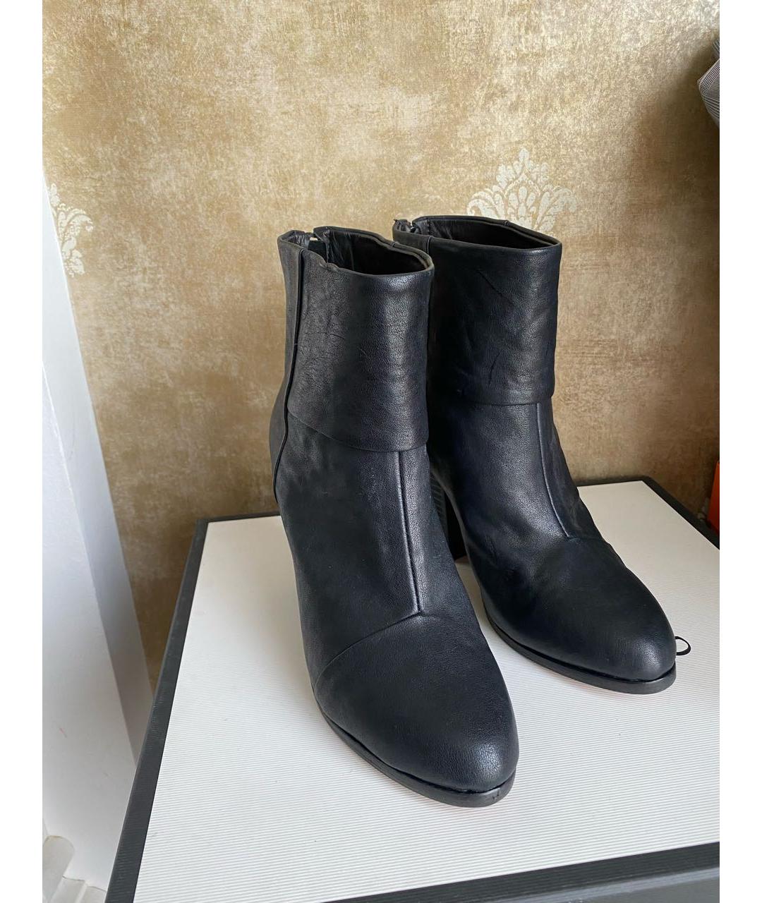 RAG&BONE Черные кожаные ботильоны, фото 7