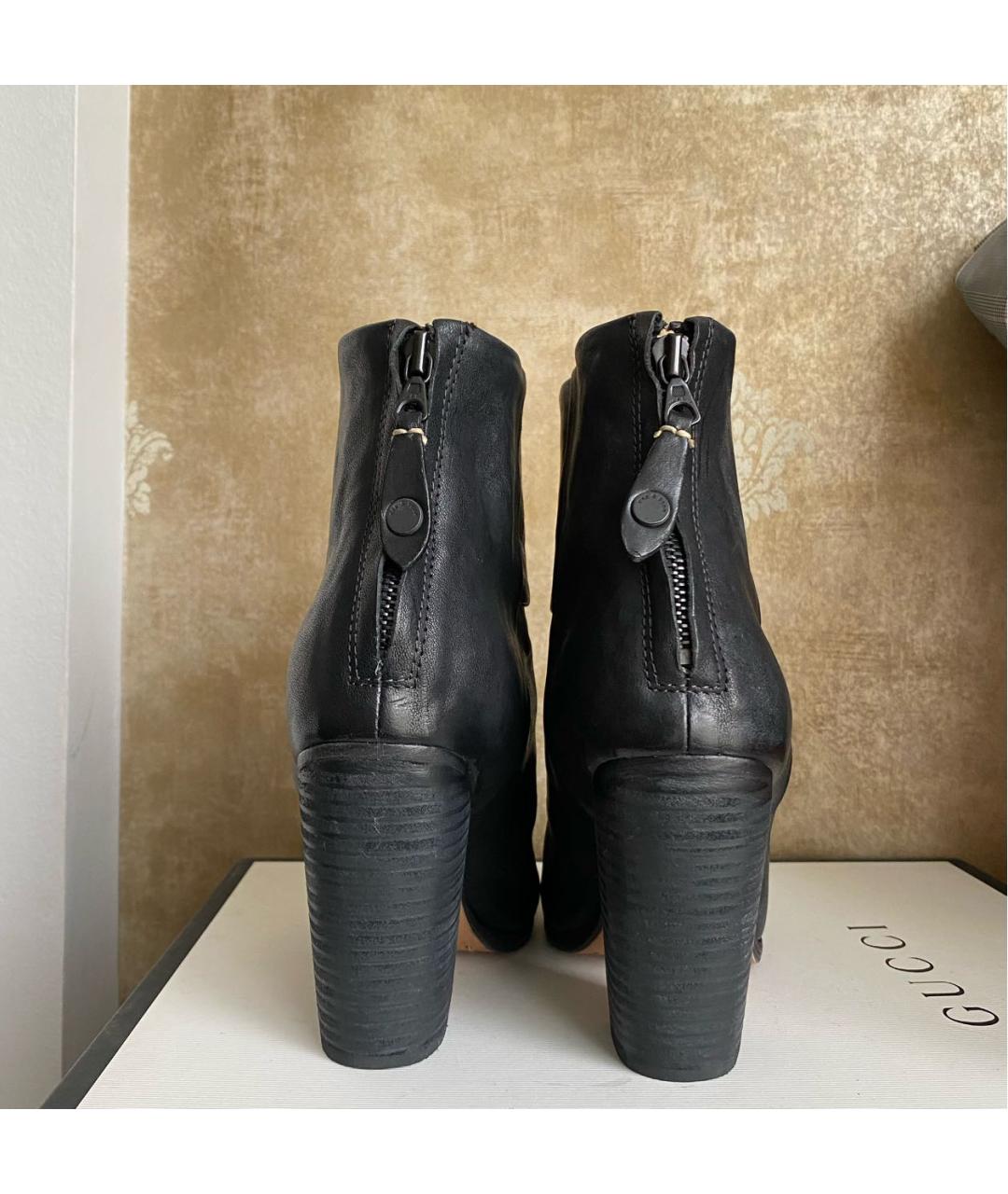 RAG&BONE Черные кожаные ботильоны, фото 4