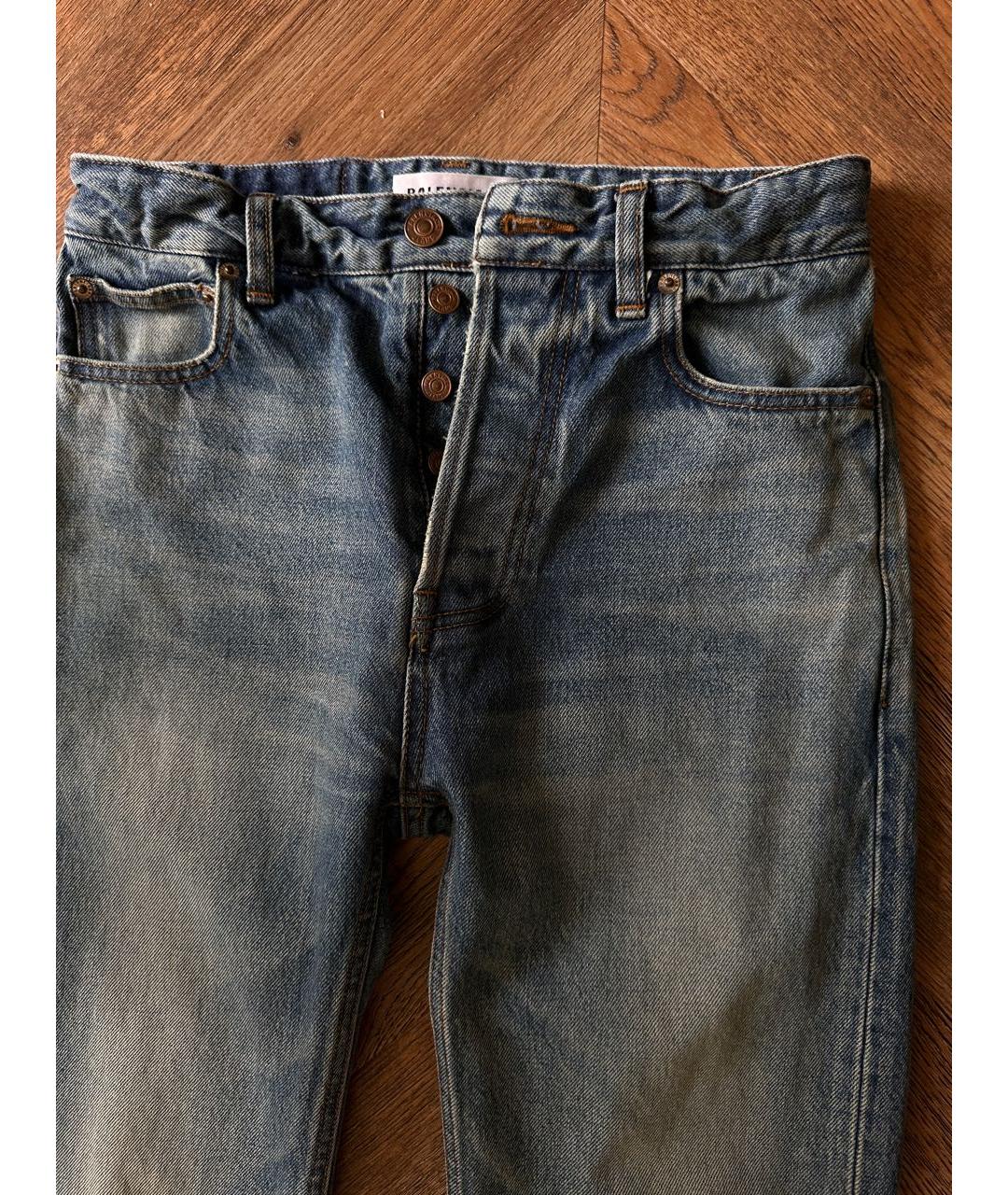 BALENCIAGA Синие хлопковые прямые джинсы, фото 4