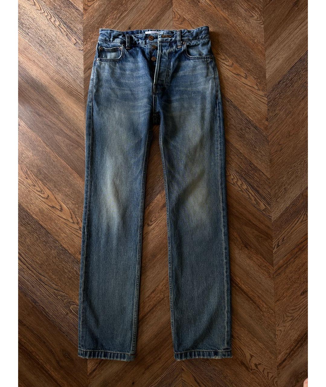 BALENCIAGA Синие хлопковые прямые джинсы, фото 6