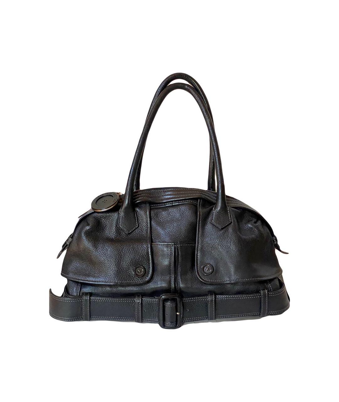 JEAN PAUL GAULTIER Черная кожаная сумка с короткими ручками, фото 8