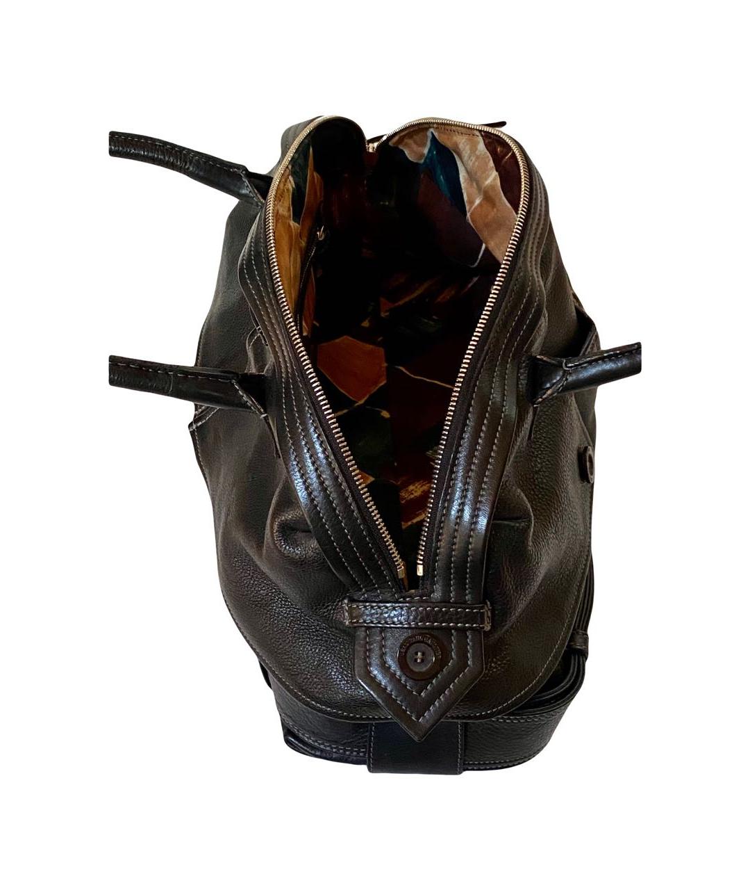 JEAN PAUL GAULTIER Черная кожаная сумка с короткими ручками, фото 4