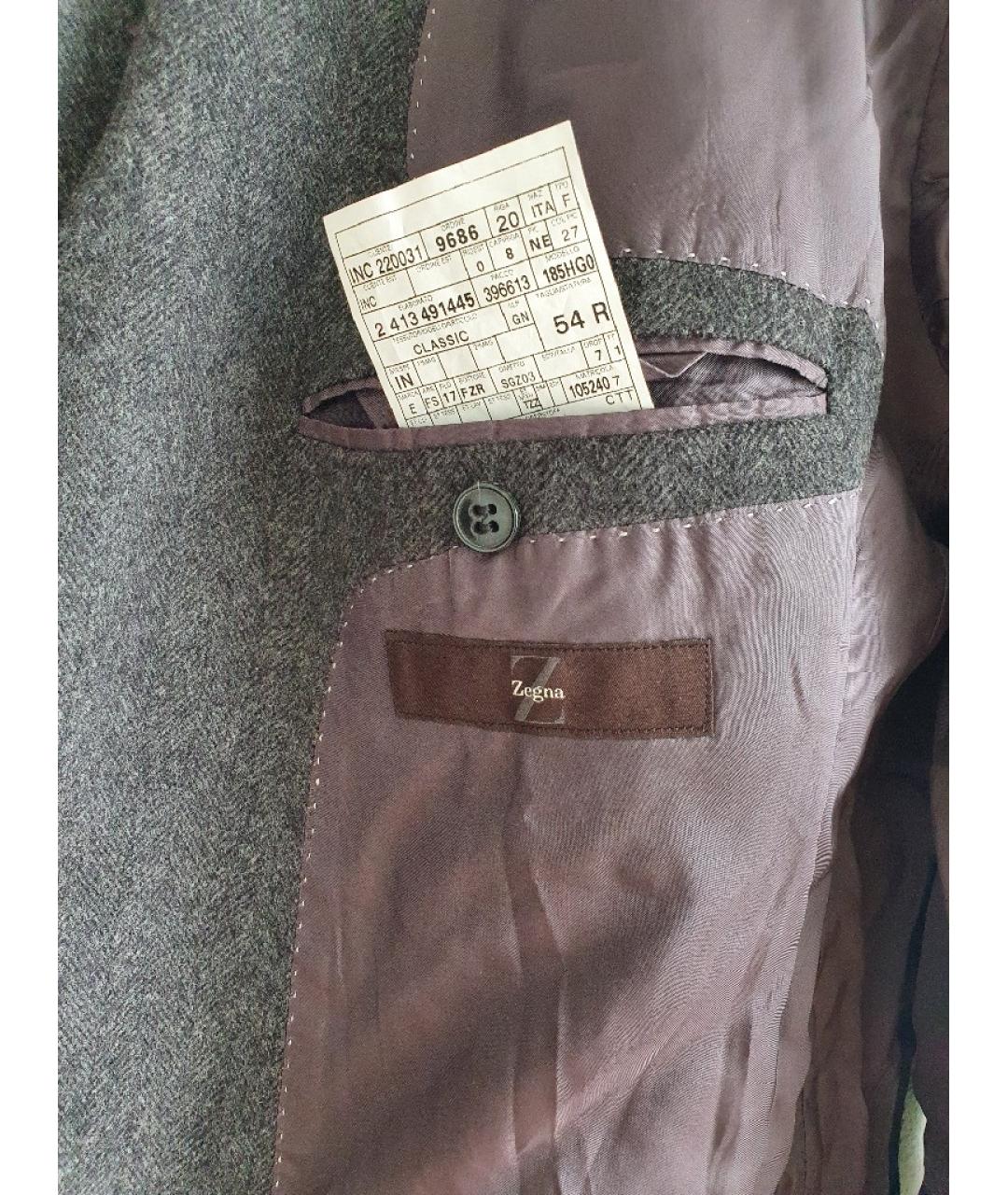 ZZEGNA Антрацитовый шерстяной пиджак, фото 8