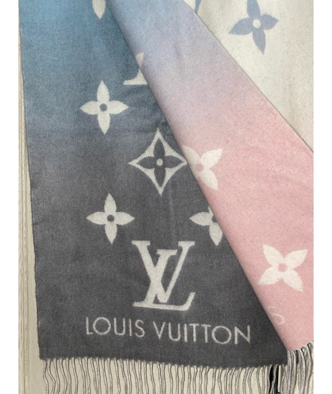 LOUIS VUITTON PRE-OWNED Мульти кашемировый шарф, фото 7