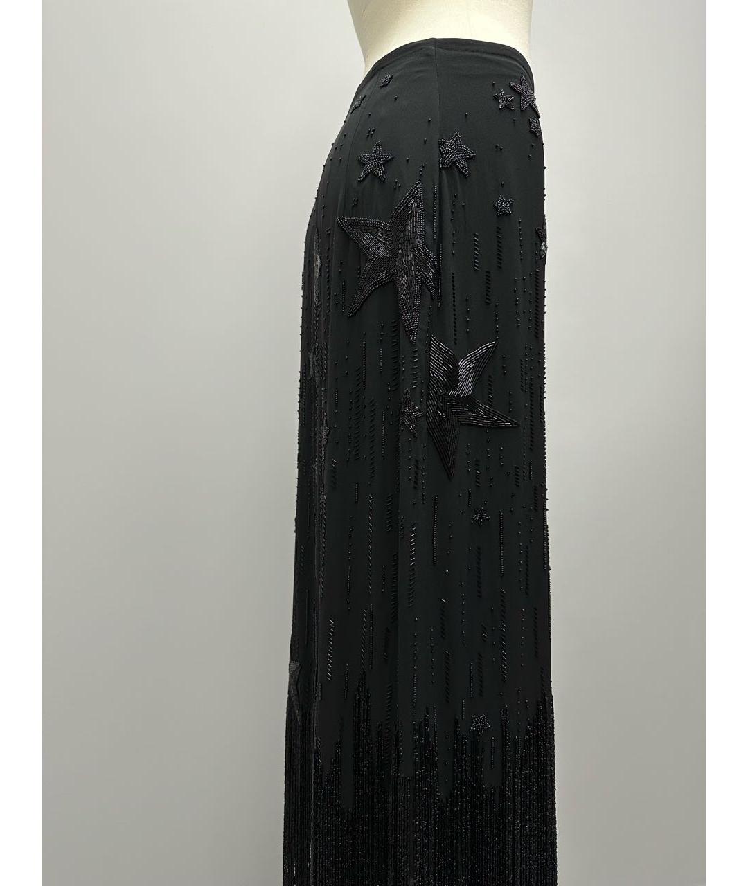 POLO RALPH LAUREN Черная полиэстеровая юбка миди, фото 3