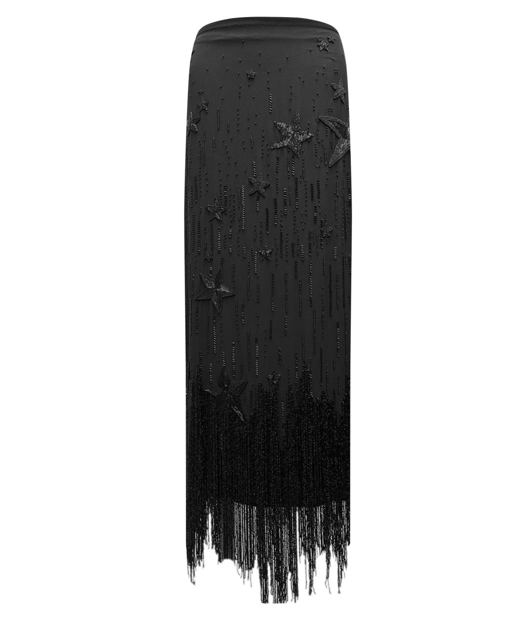 POLO RALPH LAUREN Черная полиэстеровая юбка миди, фото 1