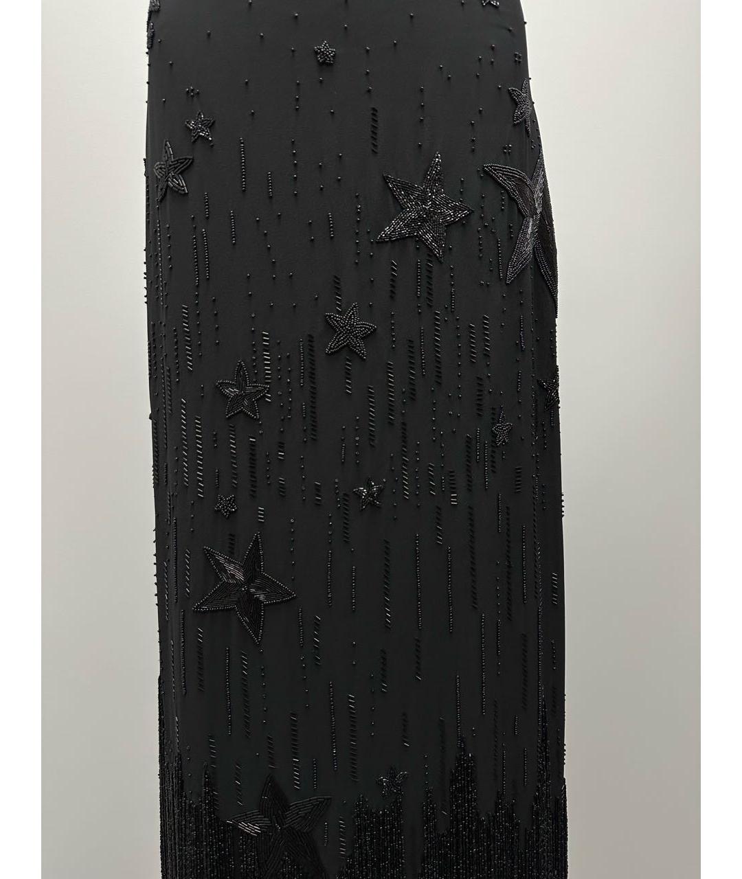 POLO RALPH LAUREN Черная полиэстеровая юбка миди, фото 4