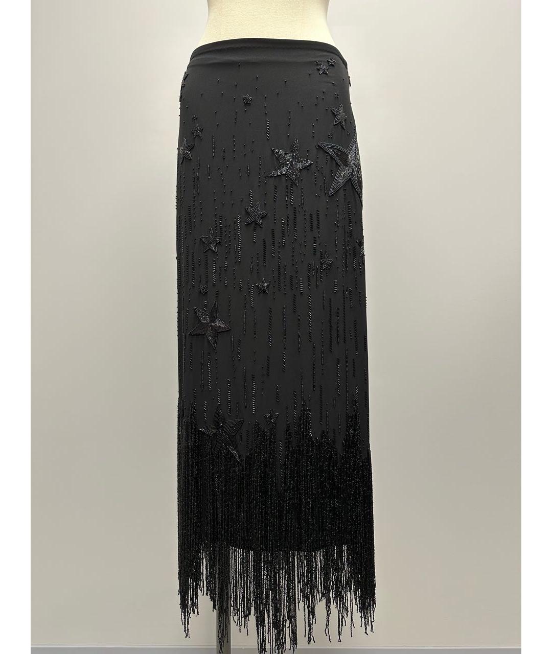 POLO RALPH LAUREN Черная полиэстеровая юбка миди, фото 8