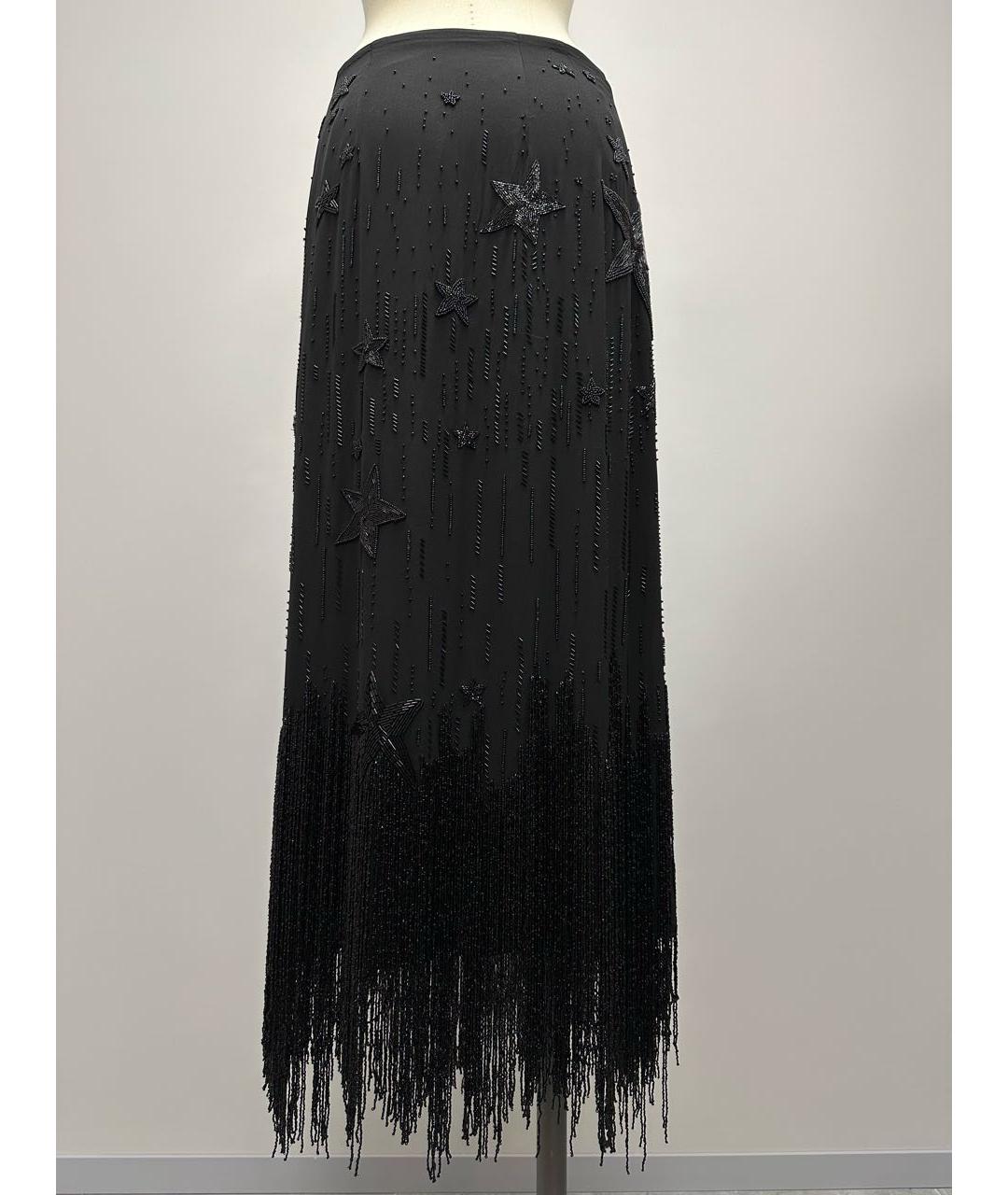 POLO RALPH LAUREN Черная полиэстеровая юбка миди, фото 2