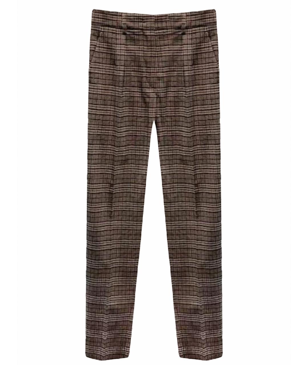 MAX MARA STUDIO Коричневые прямые брюки, фото 1