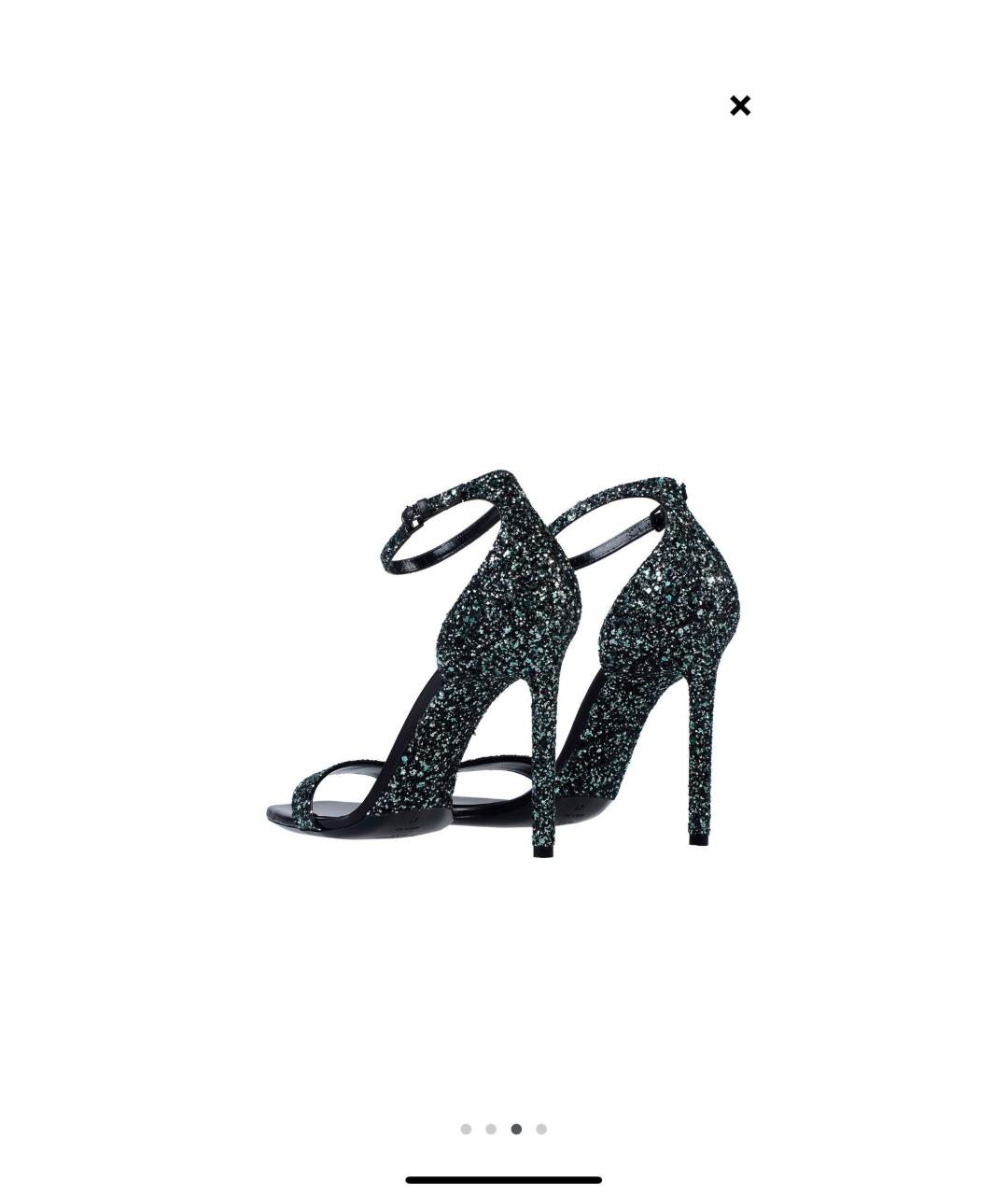 SAINT LAURENT Зеленые босоножки, фото 4