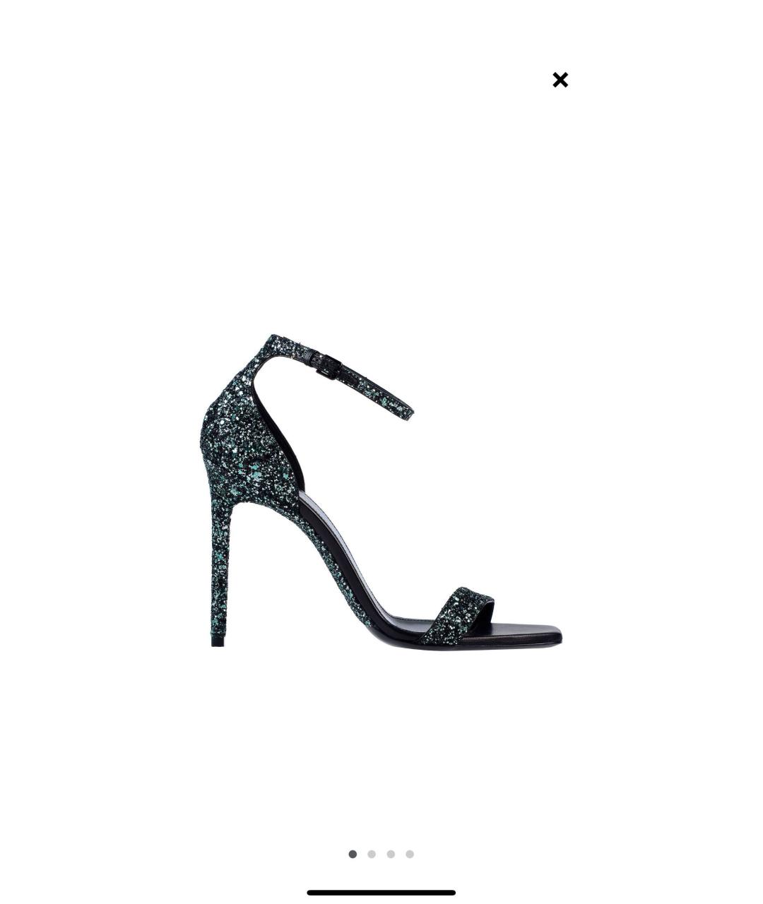 SAINT LAURENT Зеленые босоножки, фото 6