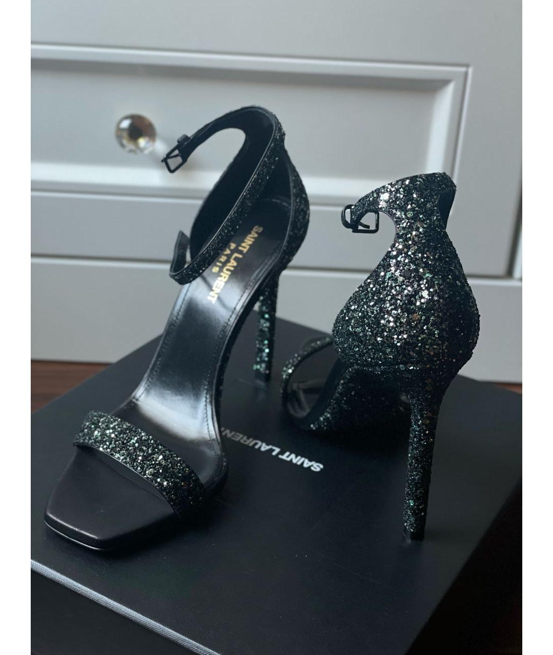 SAINT LAURENT Зеленые босоножки, фото 3