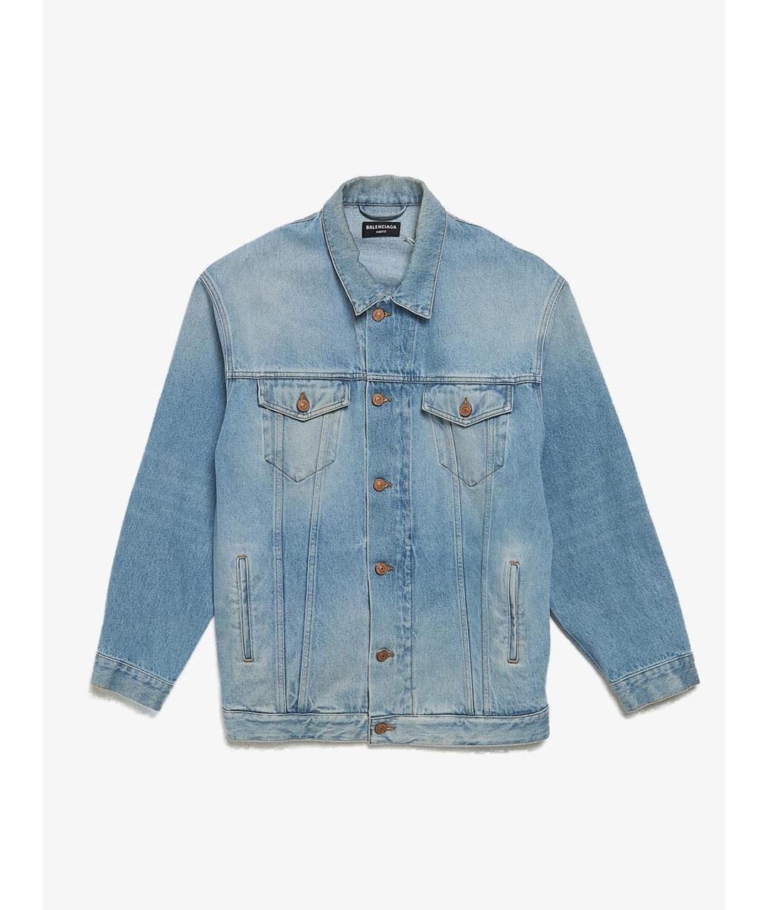 BALENCIAGA Синяя хлопковая куртка, фото 6