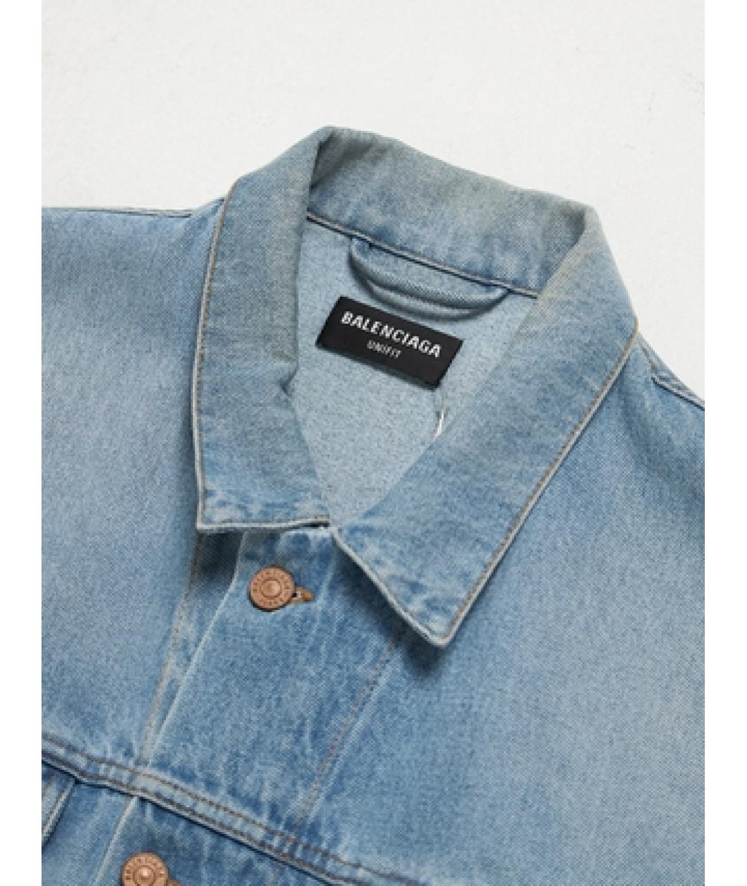 BALENCIAGA Синяя хлопковая куртка, фото 3