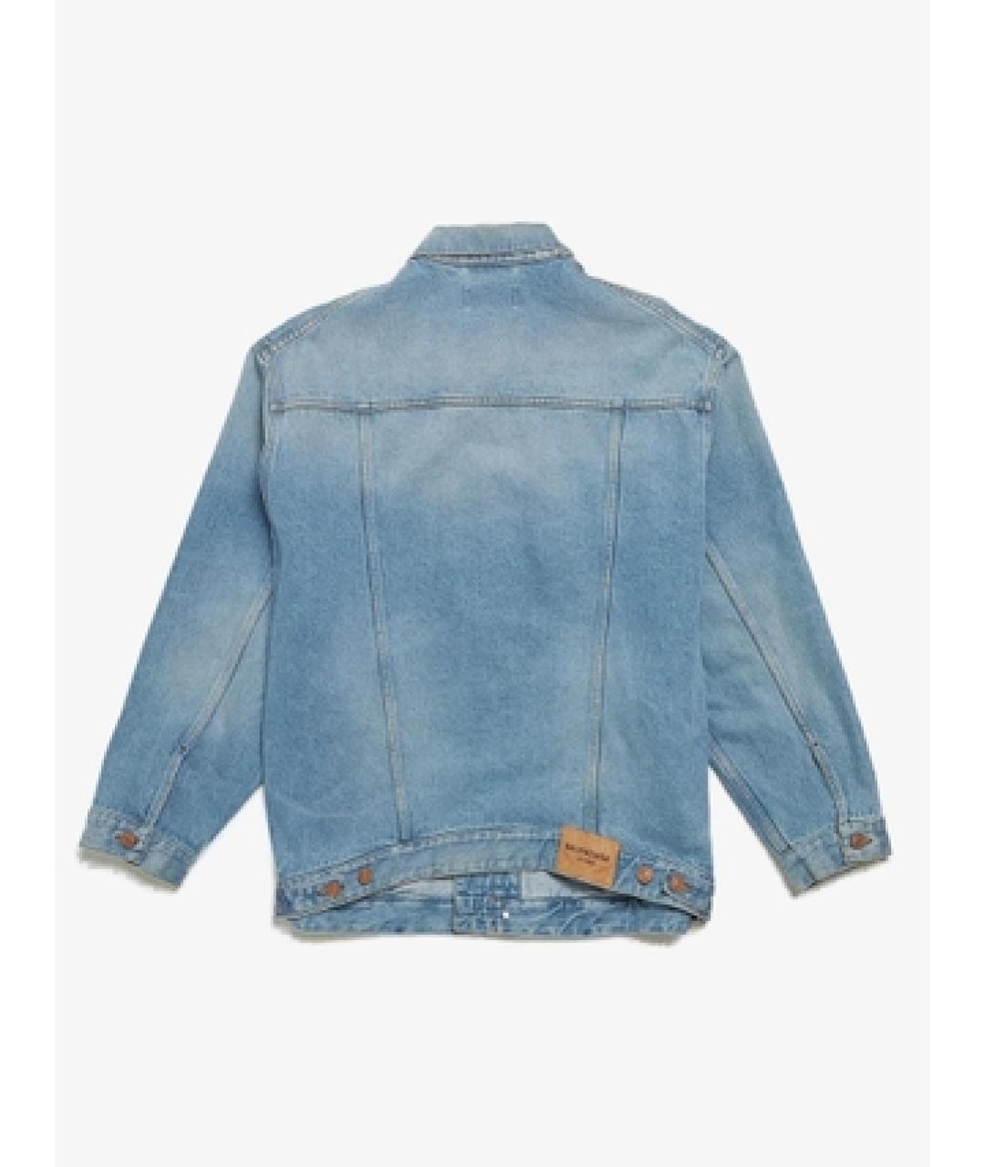 BALENCIAGA Синяя хлопковая куртка, фото 2