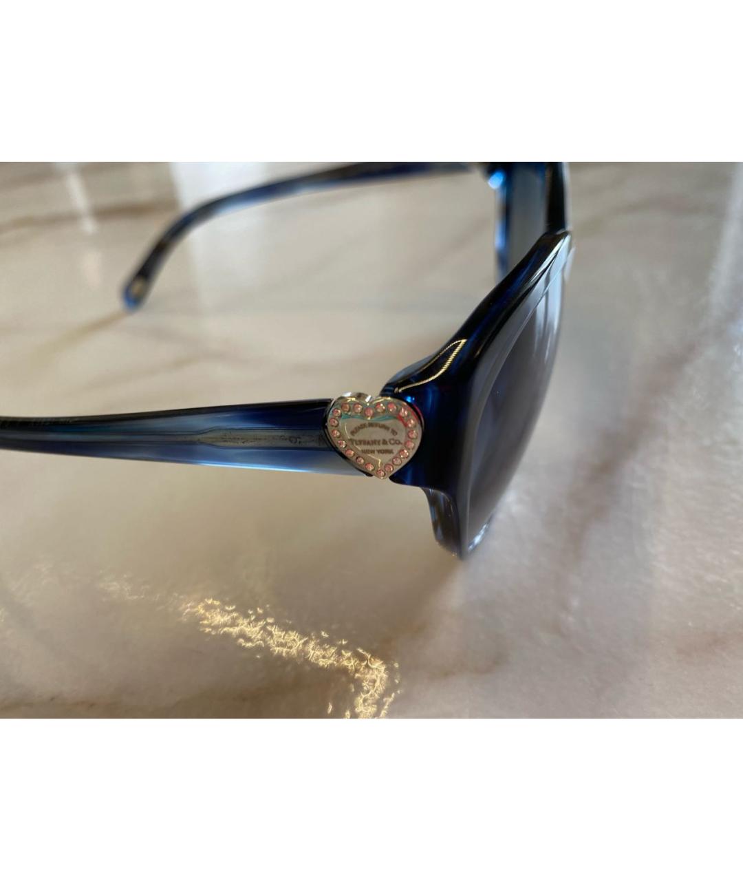 TIFFANY&CO Темно-синие пластиковые солнцезащитные очки, фото 3