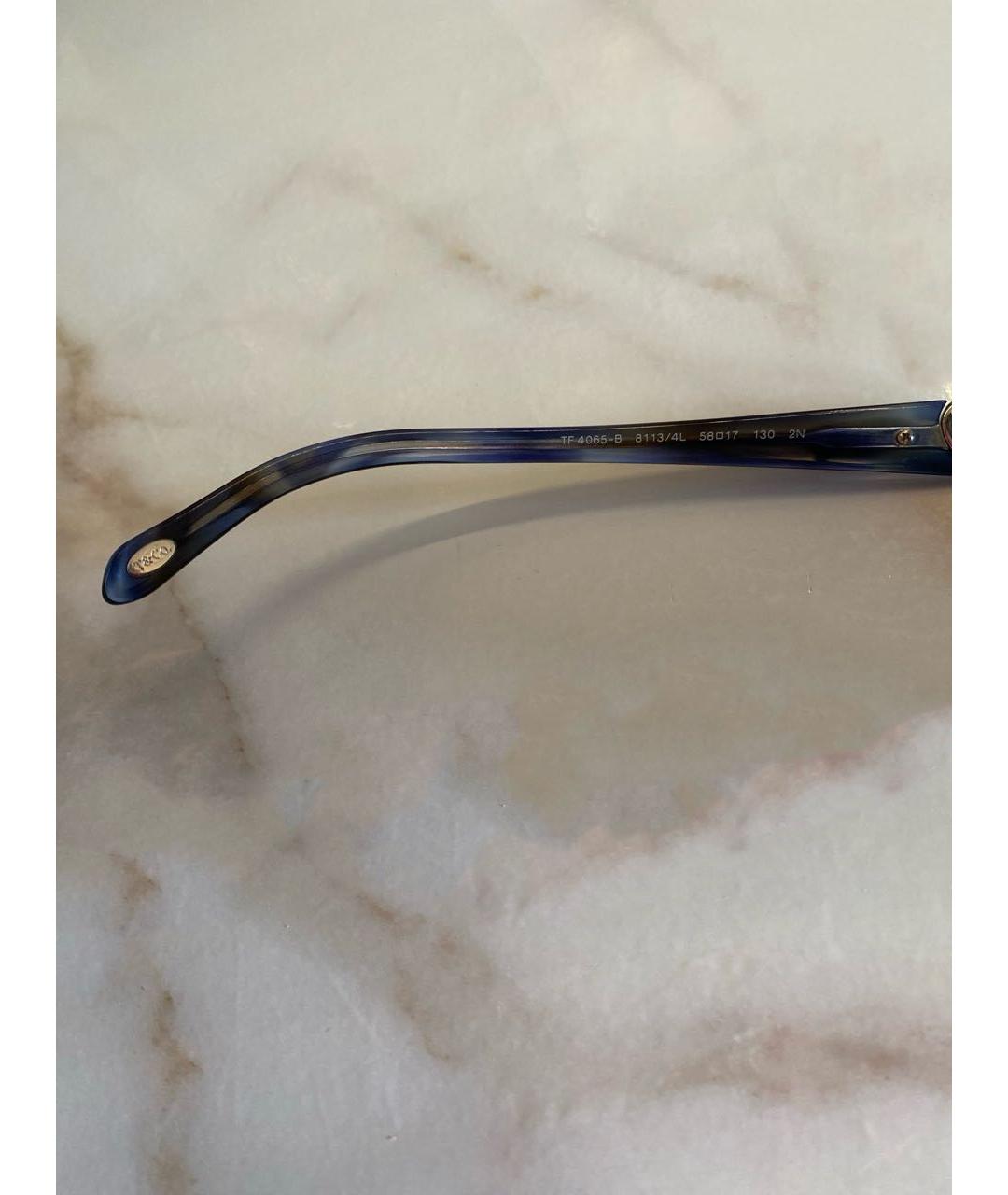 TIFFANY&CO Темно-синие пластиковые солнцезащитные очки, фото 7