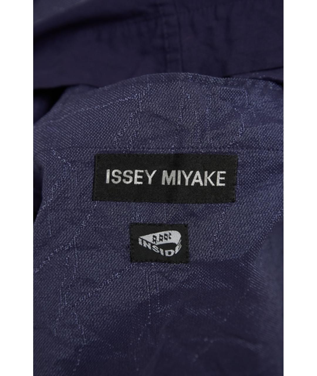 ISSEY MIYAKE Темно-синий хлопковый пиджак, фото 4