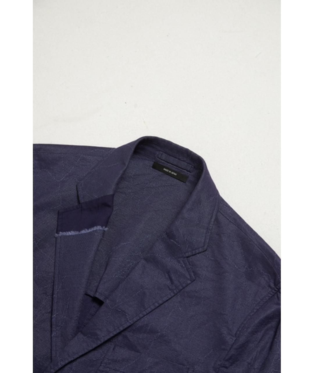ISSEY MIYAKE Темно-синий хлопковый пиджак, фото 3
