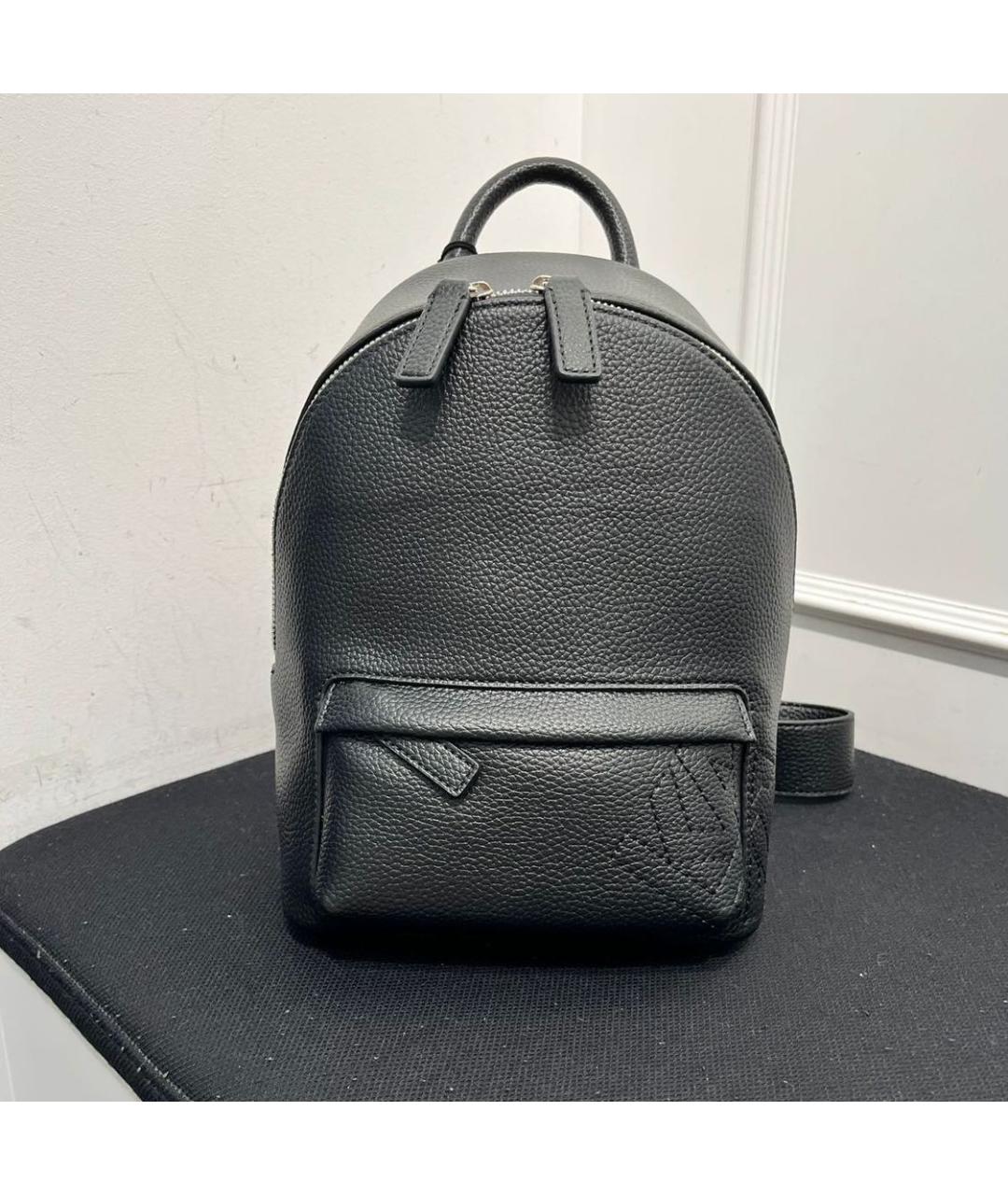KARL LAGERFELD Черный кожаный рюкзак, фото 6