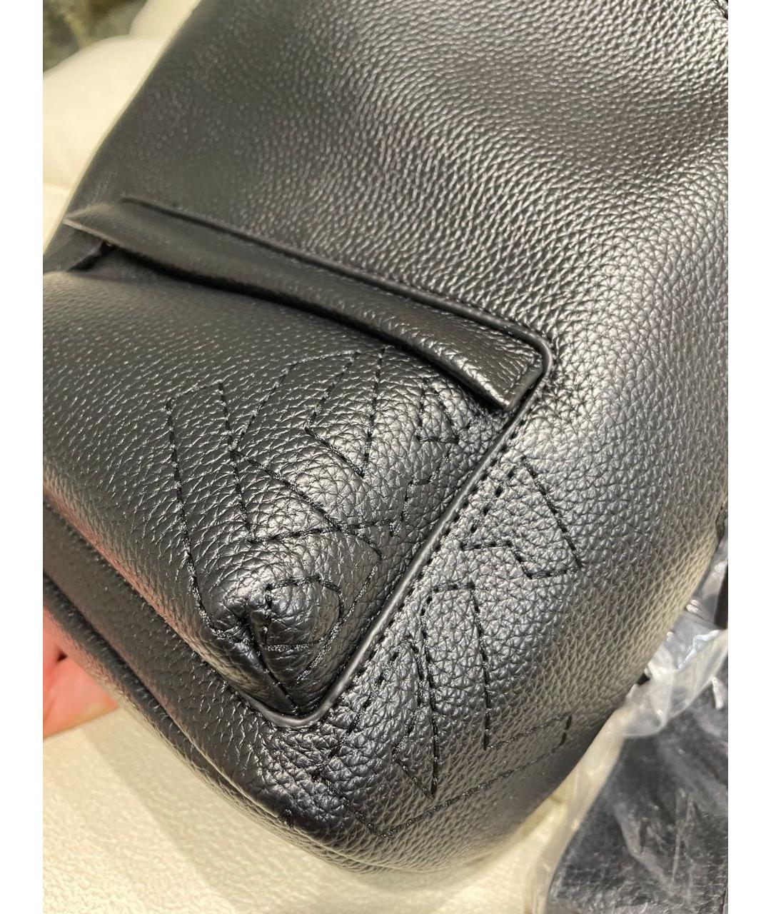 KARL LAGERFELD Черный кожаный рюкзак, фото 5