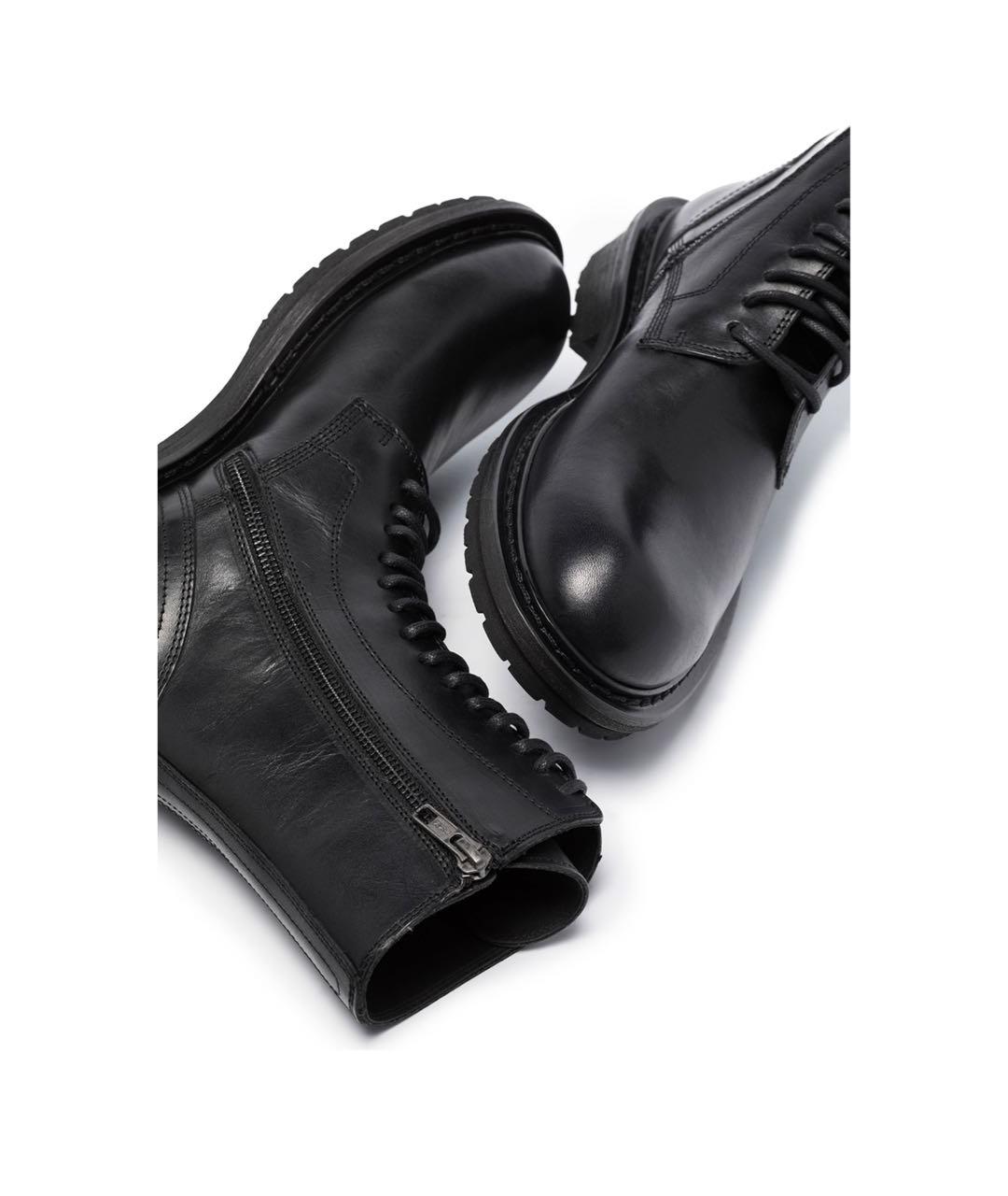 ANN DEMEULEMEESTER Черные кожаные ботинки, фото 4